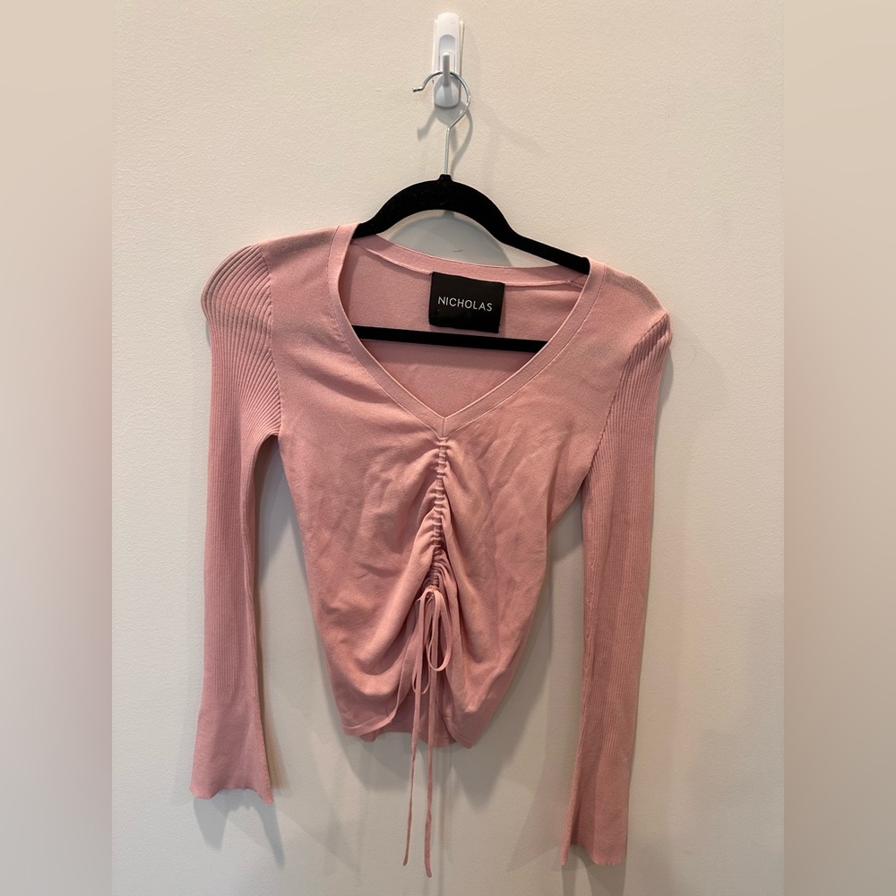 NICHOLAS Pink Ruched Shirt